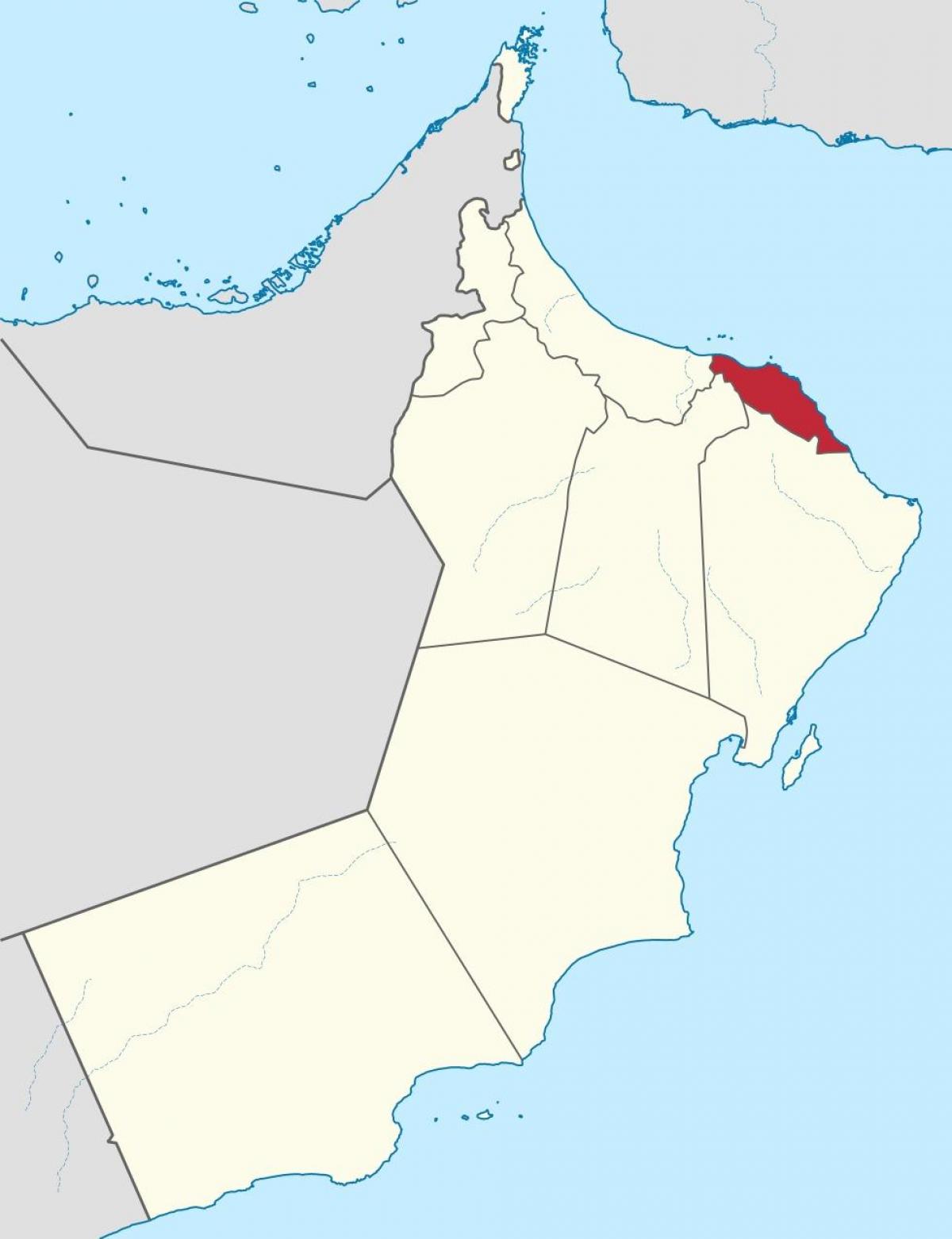 muskatas Omanas žemėlapyje