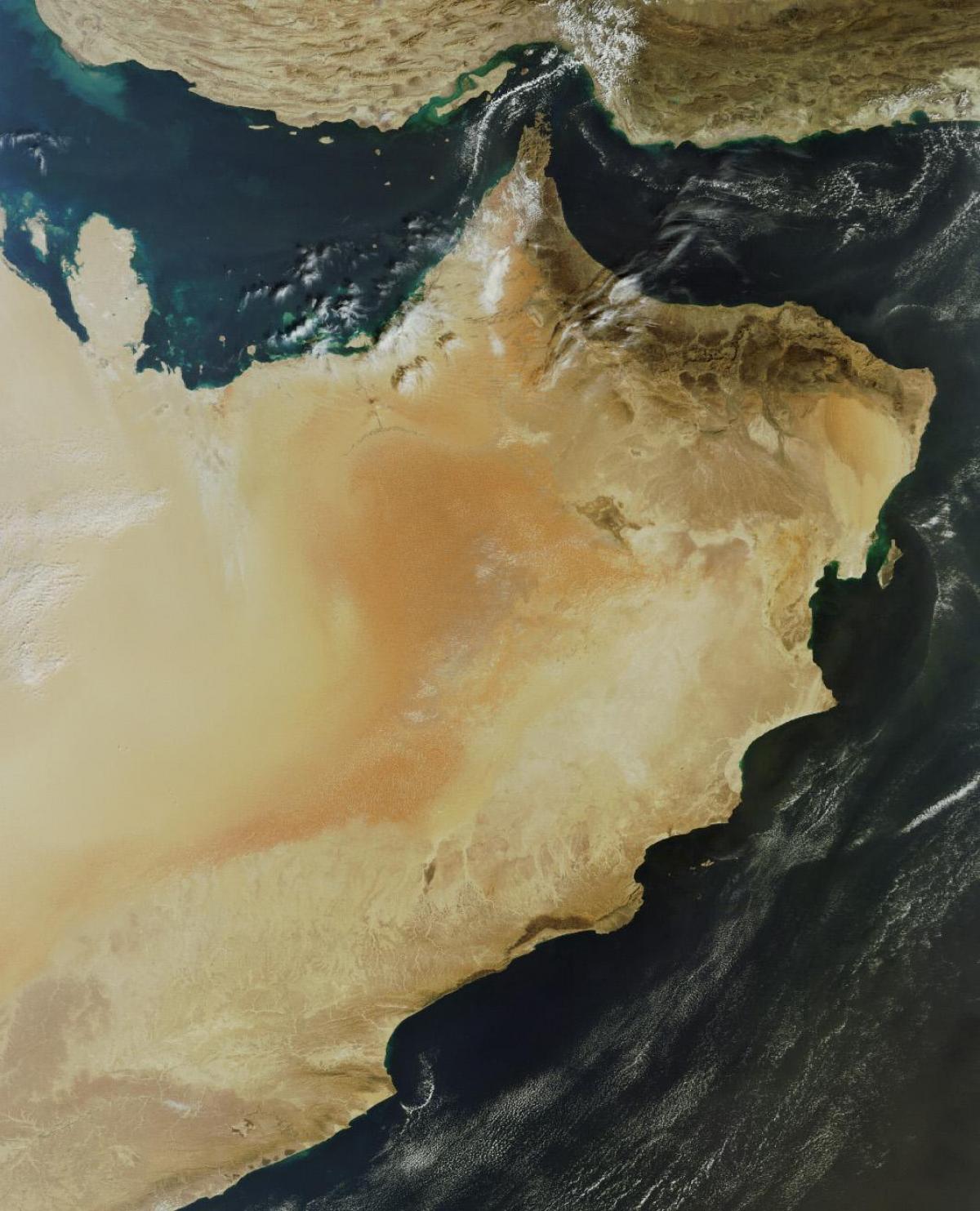 žemėlapis Omanas palydovinių