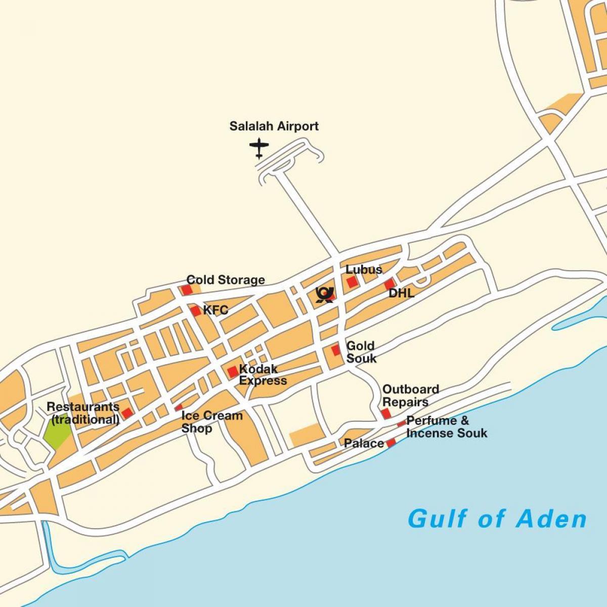 žemėlapis salalah Omanas