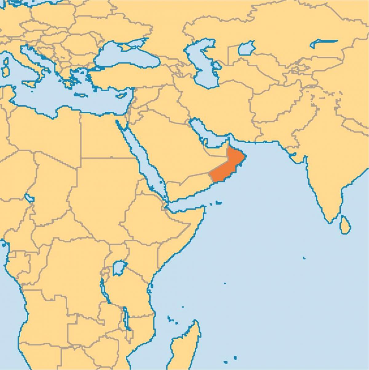 Omanas žemėlapį pasaulio žemėlapis