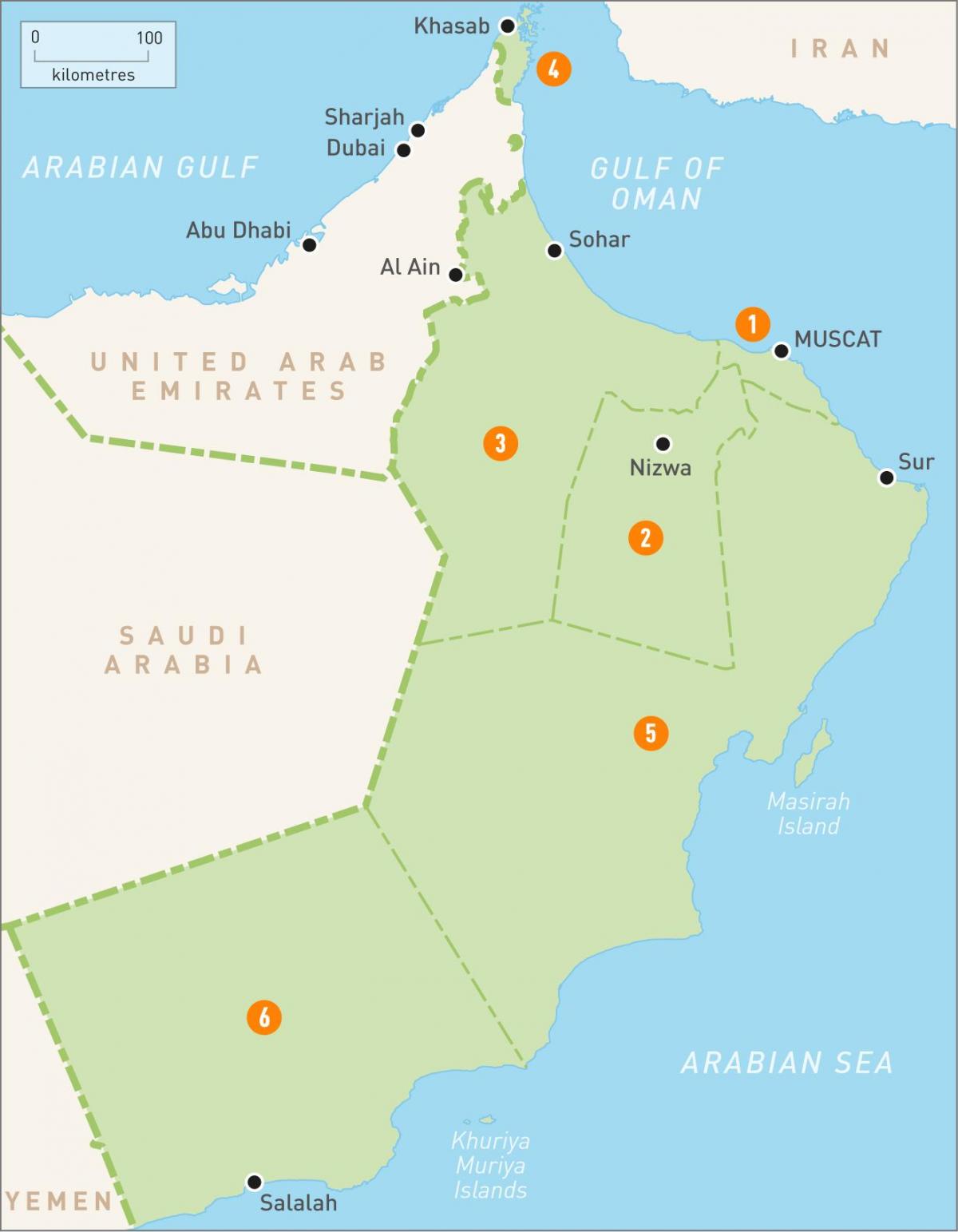 Omanas žemėlapis hd