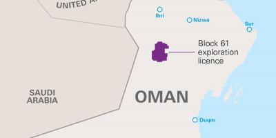 Žemėlapis khazzan Omanas