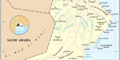 Omano žemėlapyje