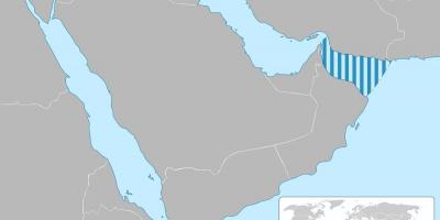 Įlankoje, Omano žemėlapyje